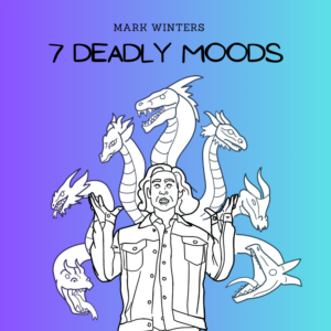 7 Deadly Moods book cover with seven-headed hydra